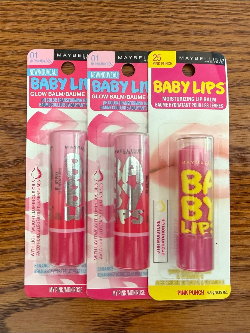 Maybelline Baby Lips Moisturizing Lip Balm Pink Punch and Two My Pink